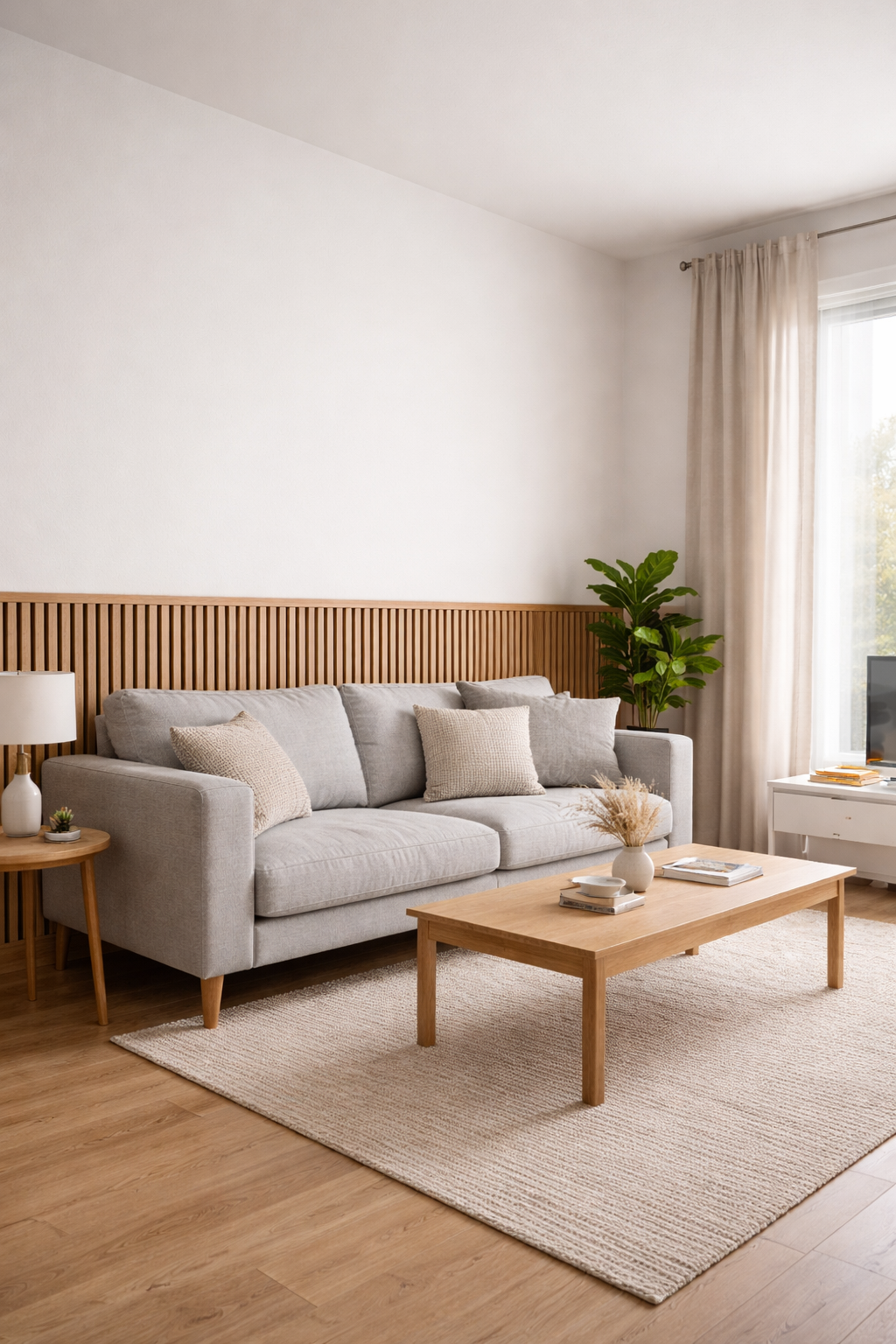 Panou acustic premium stejar 130 cm - imagine 2