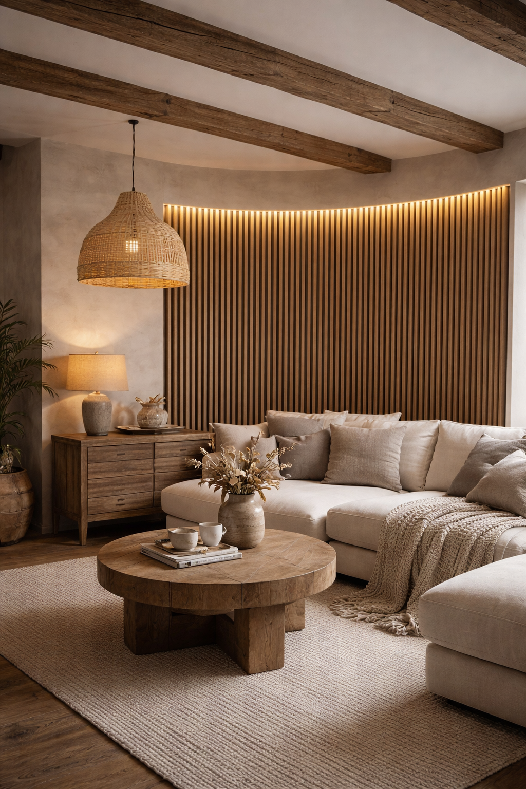Panou acustic flexibil stejar 600x2600 - imagine 3