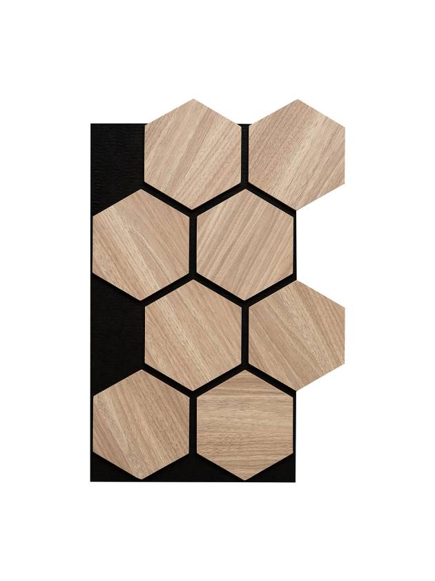 Set panou acustic hexagon frasin 30 x 52 cm